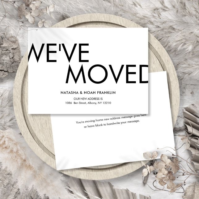 Sencillo Anuncio de Nueva Dirección (Simple We've Moved New Address Announcement)
