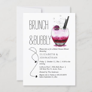 Sencillo Brunch Y Bubbly Cocktail Invitación