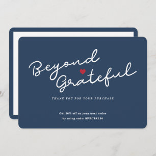 Sencillo Corazón Moderno - Tarjeta de agradecimien