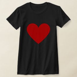 Sencillo Corazón Rojo Amor Moderno Camiseta para m