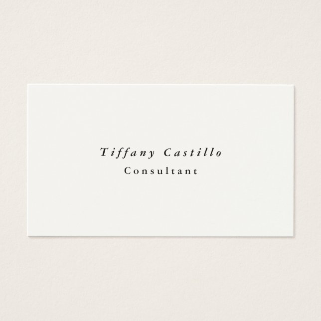 Sencillo crema moderna Minimalista elegante (Frente)