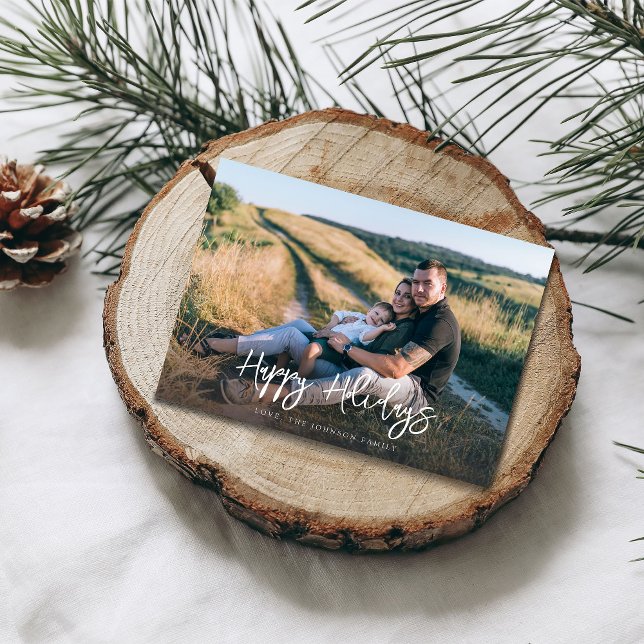 Sencillo divertido minimalista Felices Fiestas Fot (Subido por el creador)