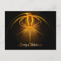 Sencillo elegante Golden Advent Star Feliz Navidad