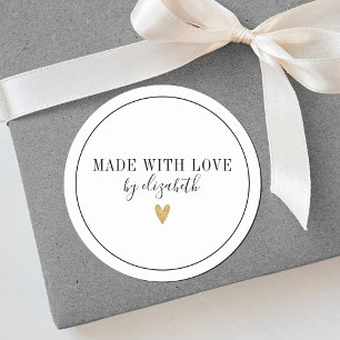 Sencillo Elegante Hecho Con Etiqueta De Amor