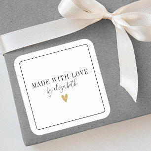 Sencillo Elegante Hecho Con Etiqueta De Amor