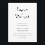 Sencillo elegante | Invitación a la boda moderna<br><div class="desc">Una invitación casera sencilla pero elegante, perfecta para parejas que quieran un tema boda clásico y sobrio. Este diseño presenta una fuente de script elegante para el título y una fuente sans-serif simple y clara para el texto del cuerpo. Los colores mostrados son un gris oscuro sutil. Estos, junto con...</div>