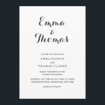 Sencillo elegante | Invitación a la boda moderna<br><div class="desc">Una invitación casera sencilla pero elegante, perfecta para parejas que quieran un tema boda clásico y sobrio. Este diseño presenta una fuente de script elegante para el título y una fuente sans-serif simple y clara para el texto del cuerpo. Los colores mostrados son un gris oscuro sutil. Estos, junto con...</div>