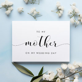 Sencillo elegante Tarjeta para mi madre el día de