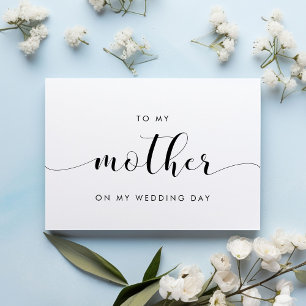 Sencillo elegante Tarjeta para mi madre el día de