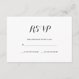 Sencillo elegante | Tarjeta RSVP de boda moderna