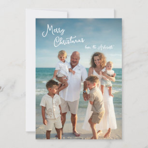 Sencillo Foto de Navidad de la Familia con Letra E