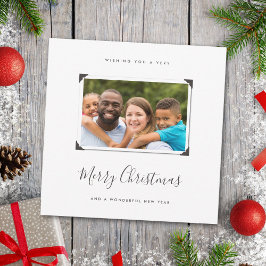 Sencillo foto familiar Minimalista Feliz Navidad