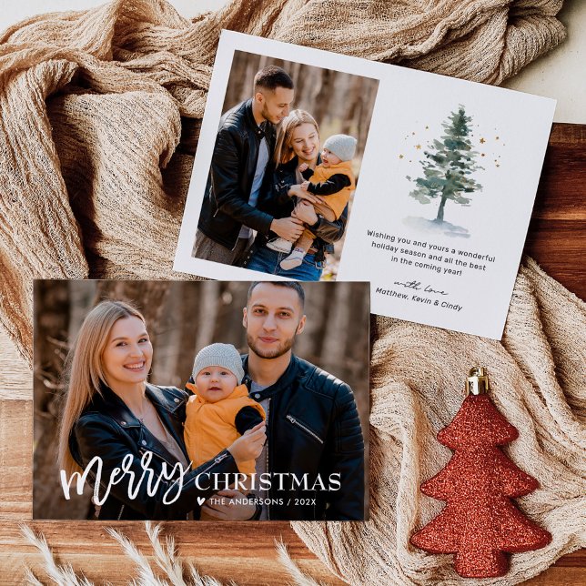 Sencillo guión Corazón de amor Feliz Navidad 2 Fot (Subido por el creador)