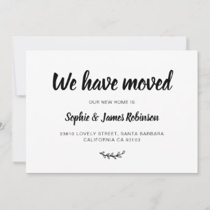 Sencillo Hemos Movido Nueva Invitación De Traslado