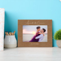 Sencillo marco de imagen monograma láser grabado e