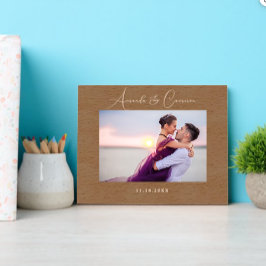 Sencillo marco de imagen monograma láser grabado e