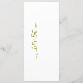 Sencillo menú Boda moderno negro