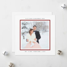 Sencillo moderno primer navidad señor y señora pla