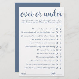 Sencillo o bajo | Tarjeta de juego azul turbia