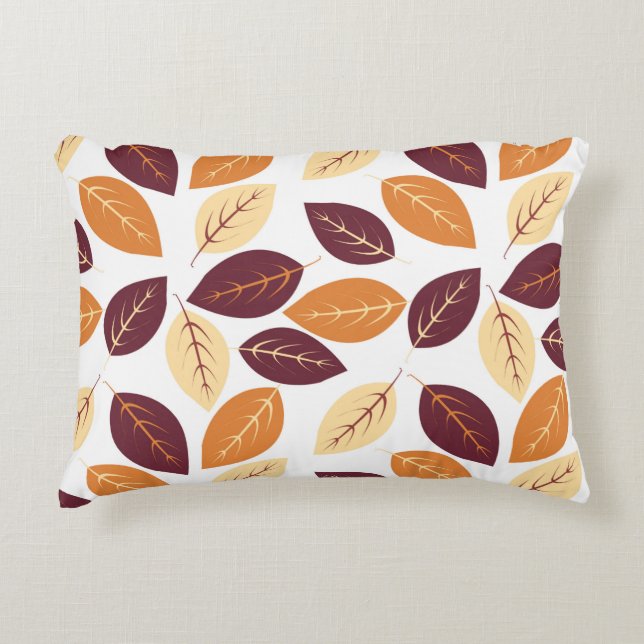 Sencillo otoño deja el acento de almohada (Anverso)