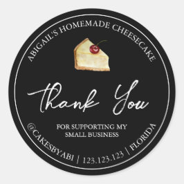 Sencillo pastel de queso casero etiqueta de agrade