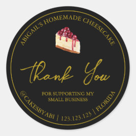 Sencillo pastel de queso casero etiqueta de agrade