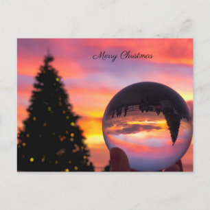 Sencillo reflejo del árbol de Navidad Sunset
