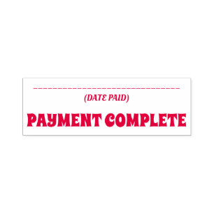 Sencillo sello de goma "PAYMENT COMPLETE"