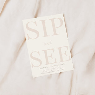 Sencillo Sip y vea la invitación a Baby Shower