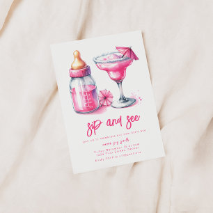 Sencillo Sip y vea la invitación a Baby Shower