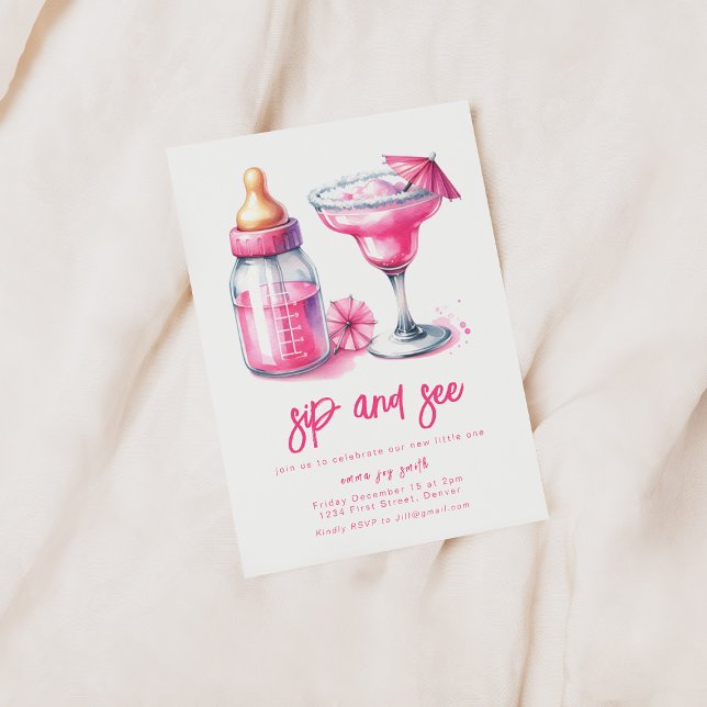 Sencillo Sip y vea la invitación a Baby Shower (Subido por el creador)