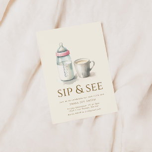 Sencillo Sip y vea la invitación a Baby Shower