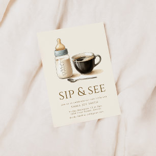 Sencillo Sip y vea la invitación a Baby Shower