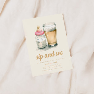 Sencillo Sip y vea la invitación a Baby Shower