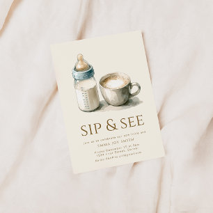 Sencillo Sip y vea la invitación a Baby Shower