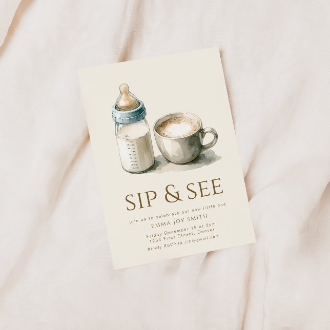 Sencillo Sip y vea la invitación a Baby Shower (Subido por el creador)