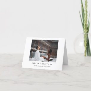 Sencillo texto elegante y fotos Feliz Navidad