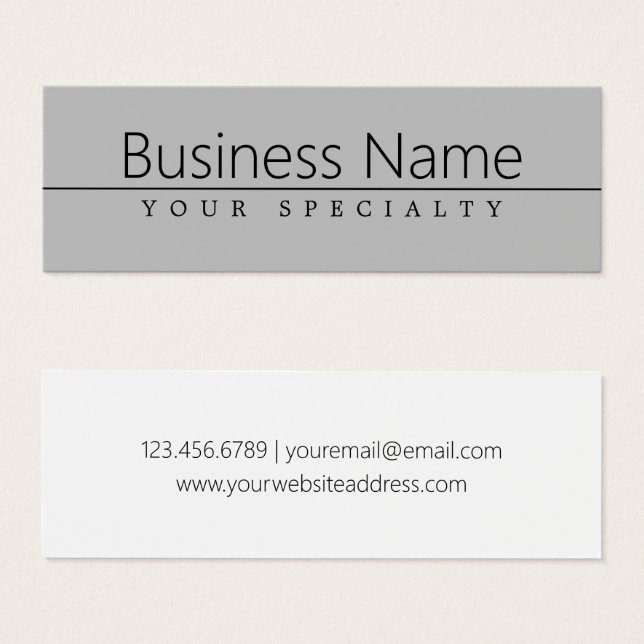 Sencillo texto negro clásico en gris (Anverso y reverso)