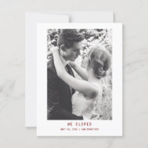 Sencillo texto y foto elegante | INVITACIÓN BODA