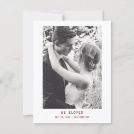 Sencillo texto y foto elegante | INVITACIÓN BODA