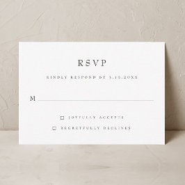 Sencillo y elegante matrimonio clásico RSVP
