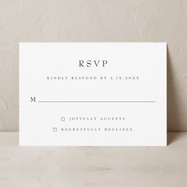 Sencillo y elegante matrimonio clásico RSVP (Subido por el creador)