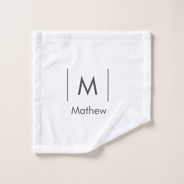 Sencillo y elegante nombre de las líneas de hombre (Toallita)
