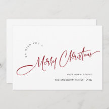 Sencillo y elegante saludo de Navidad