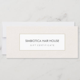 Sencillo y moderno certificado de regalo rosa de S