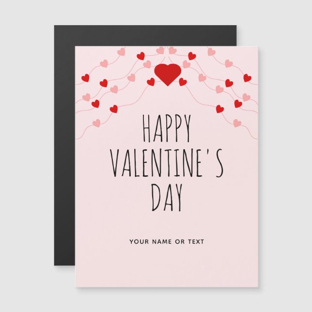 Sencillos corazones rojos de San Valentín feliz dí (Anverso/Reverso)