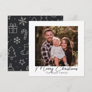 Sencillos Placeres Tarjeta de Navidad con Foto y G