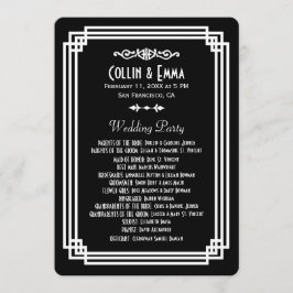 Sencillos programas de matrimonio en negro y blanc