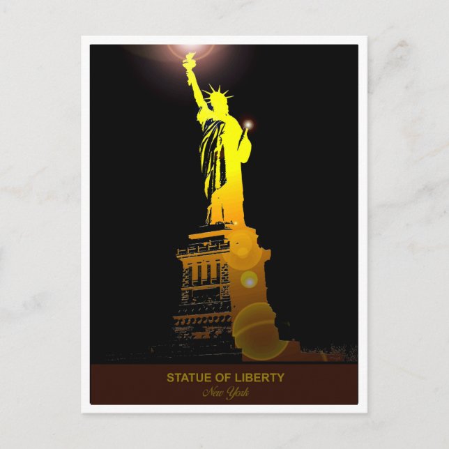 Send Freedom: La postal de la estatua de la libert (Anverso)