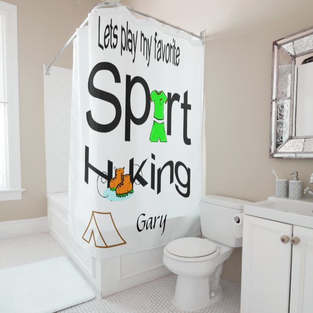 Senderismo en la cortina de ducha (In situ)